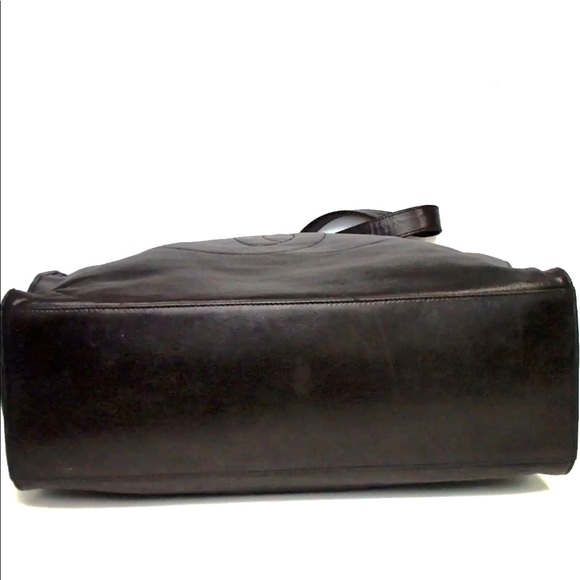 Auth Chanel Coco Mark Lambskin Chain Tote Bag - Picture 3 of 8